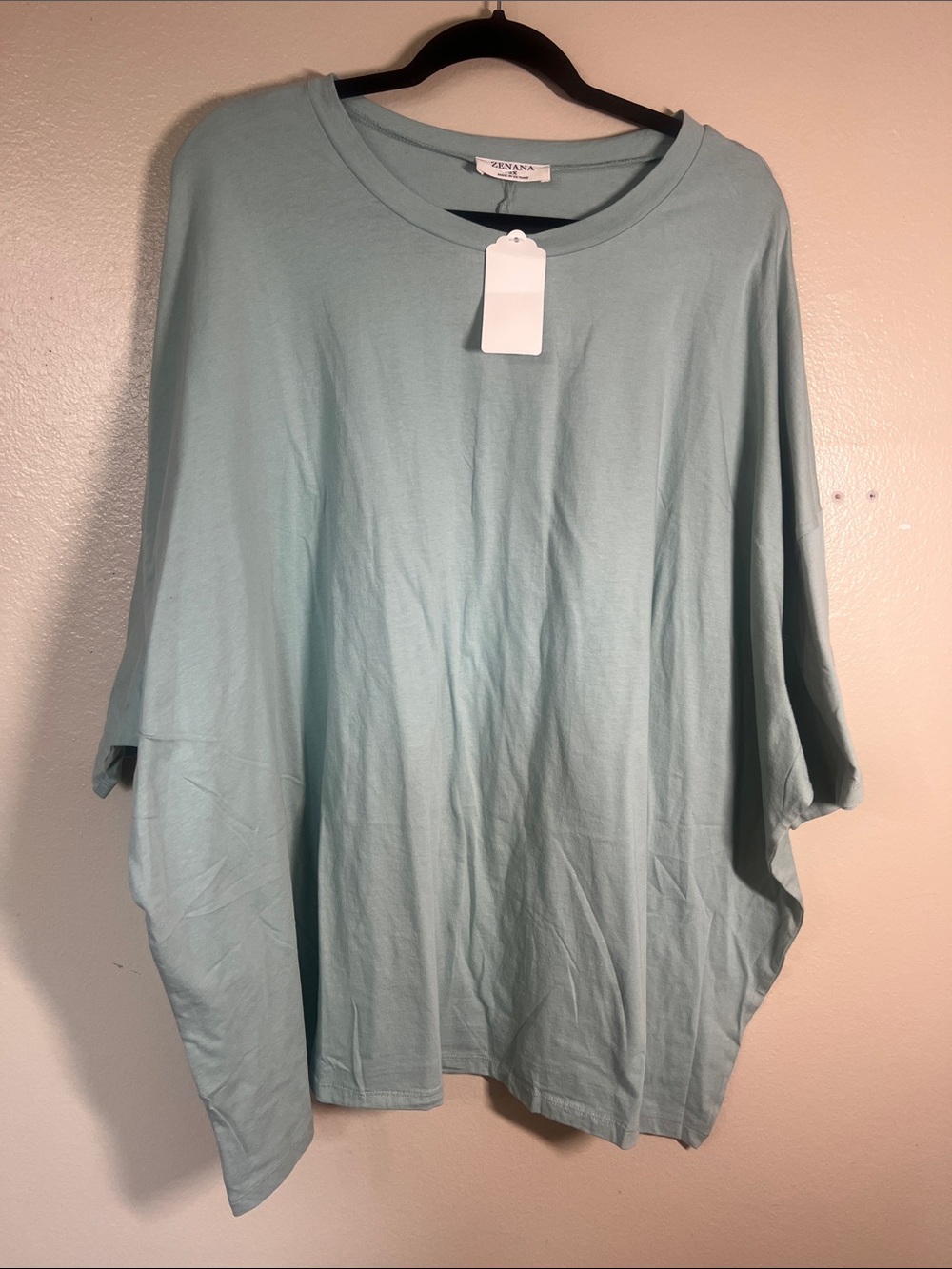 Zenana Outfitters Light Aqua Short Sleeve oversized Relaxed Tee